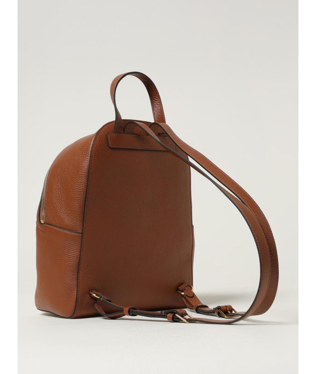 COCCINELLE Коричневый кожаный рюкзак, фото 2