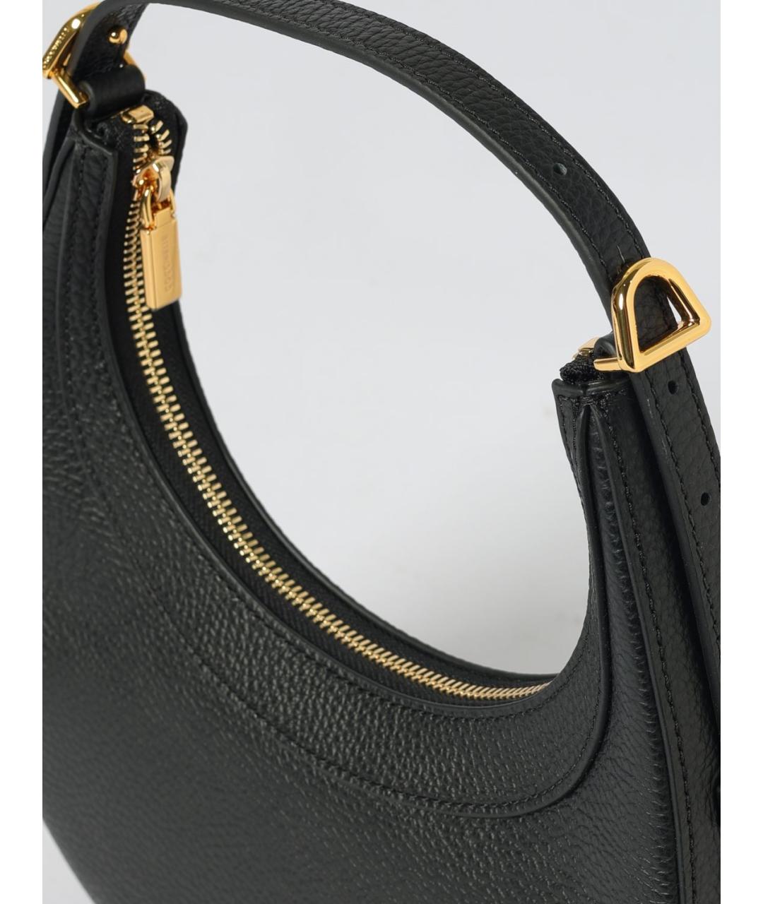 COCCINELLE Черная кожаная сумка через плечо, фото 4