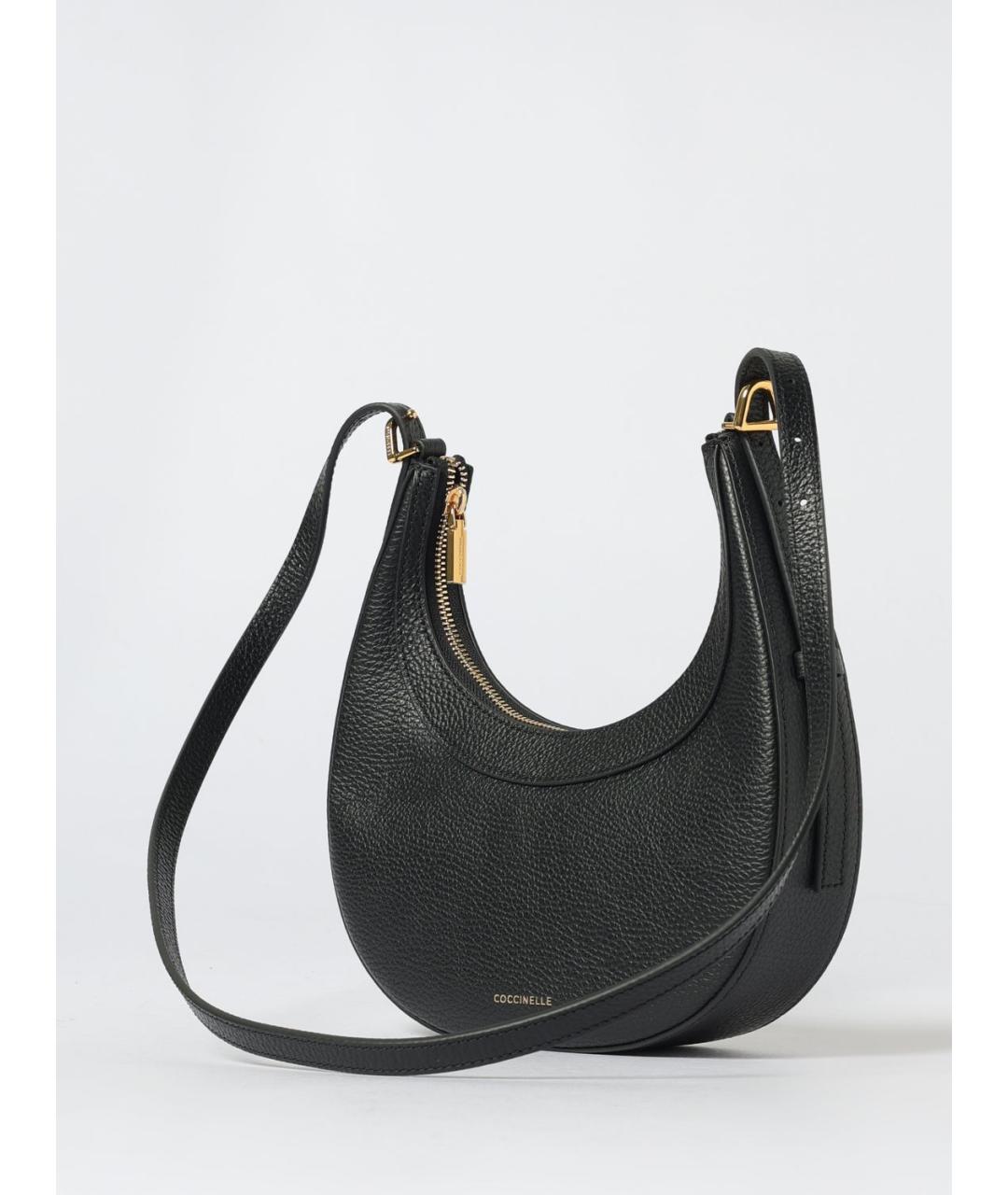 COCCINELLE Черная кожаная сумка через плечо, фото 3