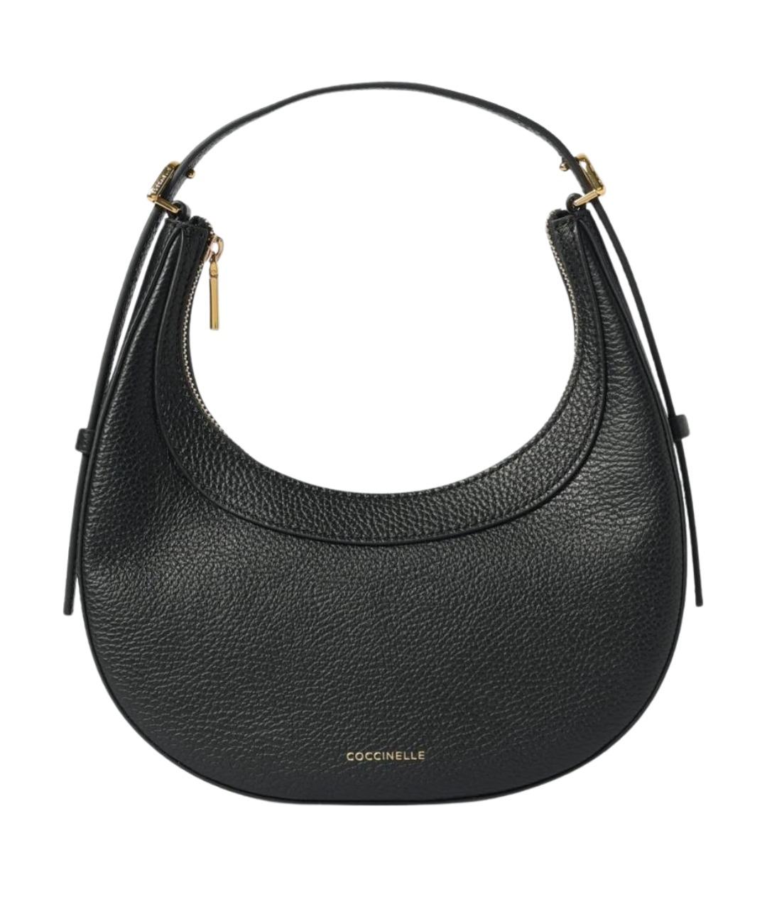 COCCINELLE Черная кожаная сумка через плечо, фото 1