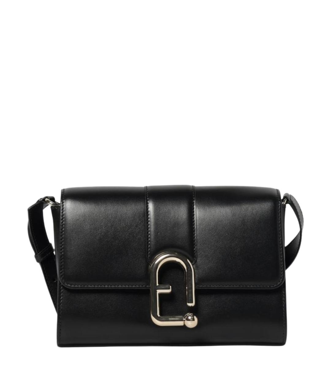 FURLA Черная кожаная сумка через плечо, фото 1
