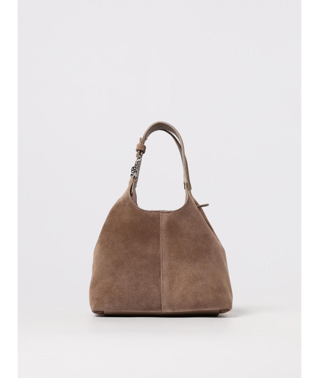 COCCINELLE Бежевая замшевая сумка тоут, фото 4