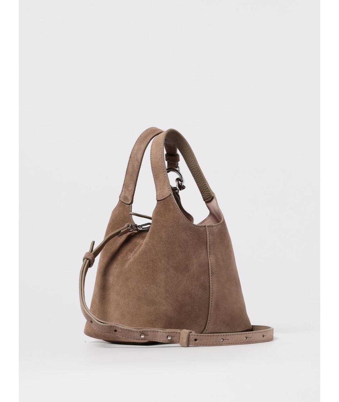 COCCINELLE Бежевая замшевая сумка тоут, фото 2