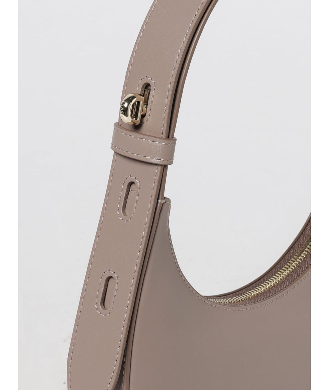 FURLA Бежевая кожаная сумка через плечо, фото 3