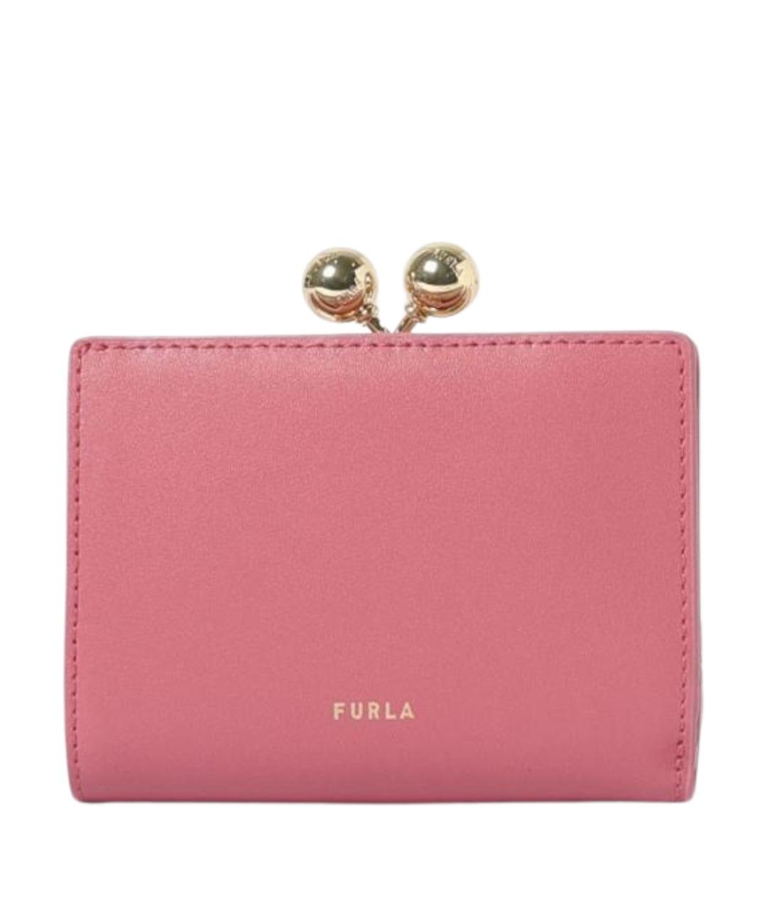FURLA Розовый кожаный кошелек, фото 1