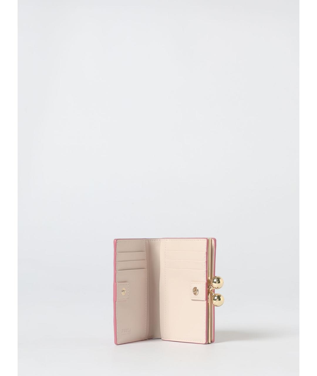FURLA Розовый кожаный кошелек, фото 2