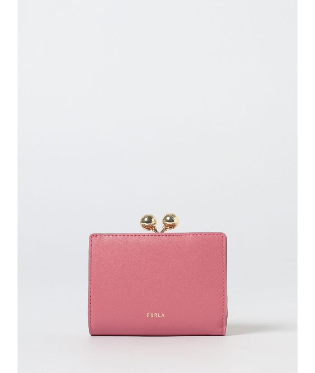 FURLA Розовый кожаный кошелек, фото 4