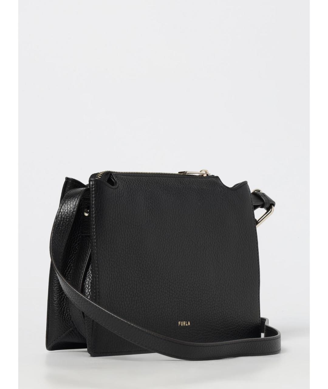 FURLA Черная кожаная сумка через плечо, фото 2
