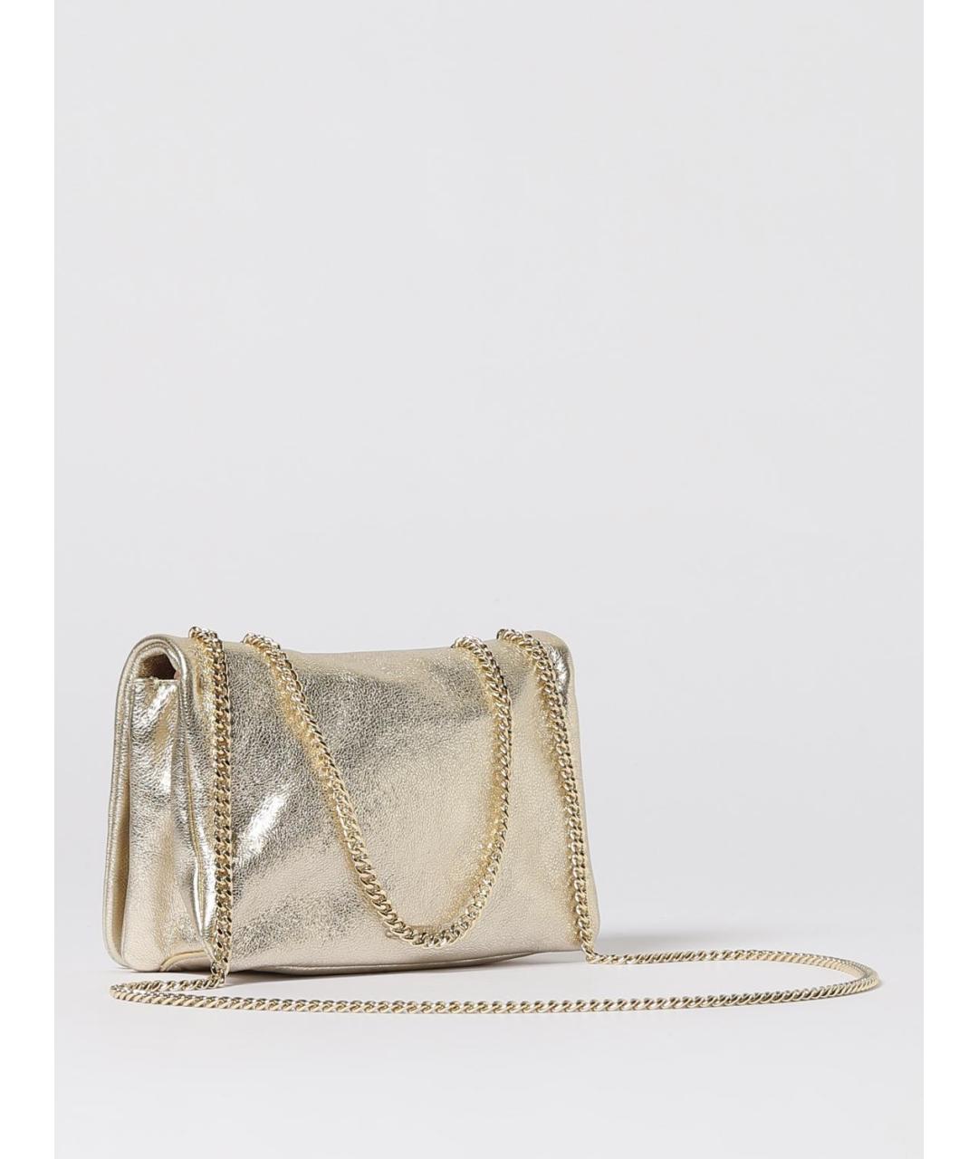 COCCINELLE Золотая кожаная сумка через плечо, фото 2