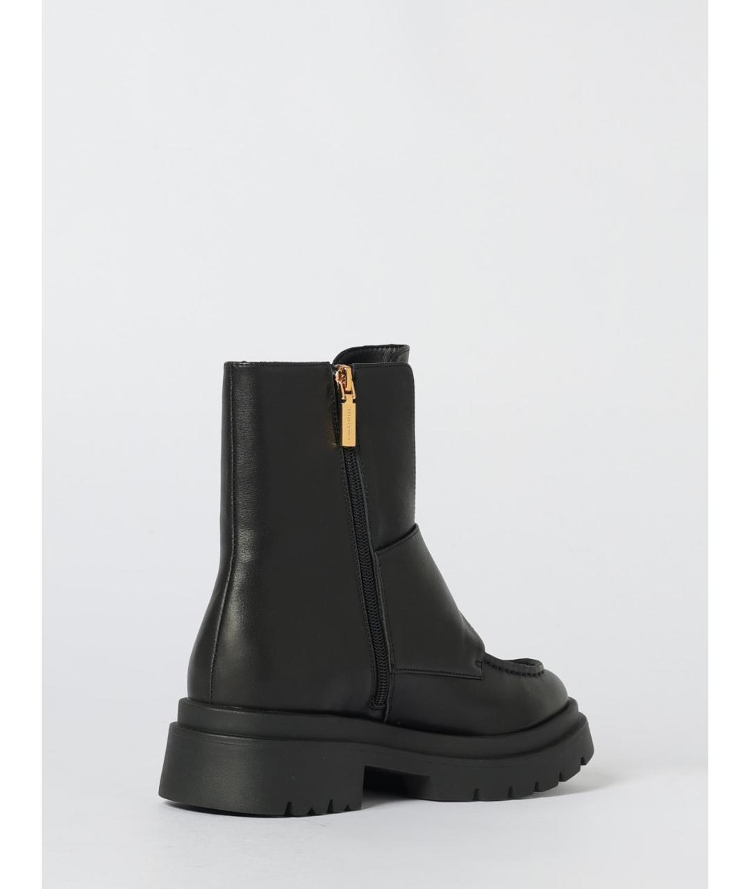 COCCINELLE Черные кожаные ботинки, фото 3