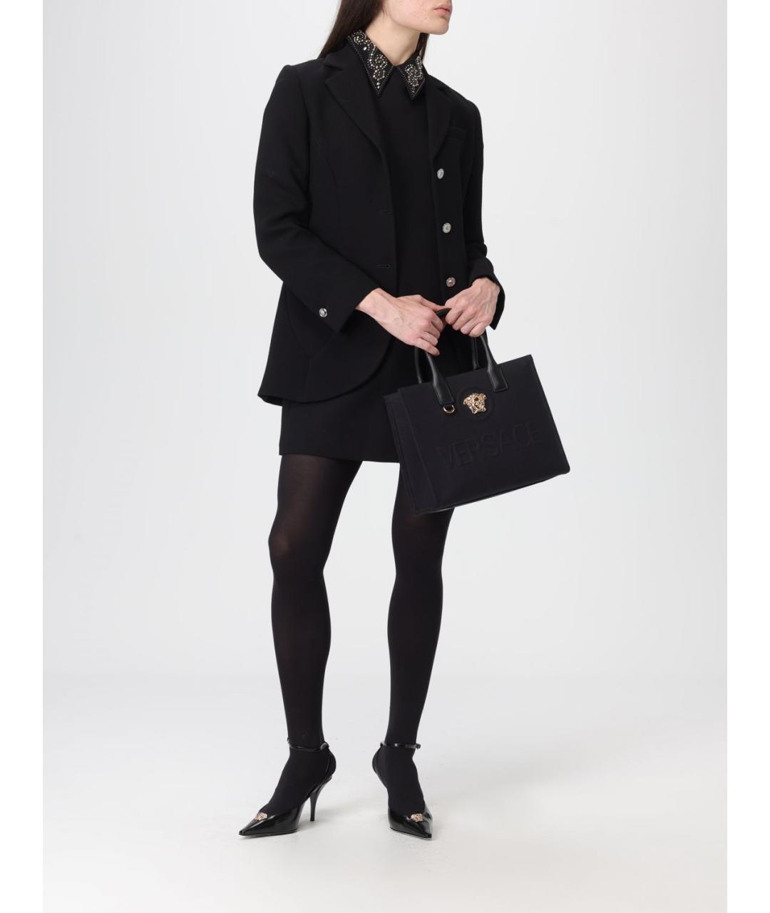 VERSACE Черный шерстяной жакет/пиджак, фото 3