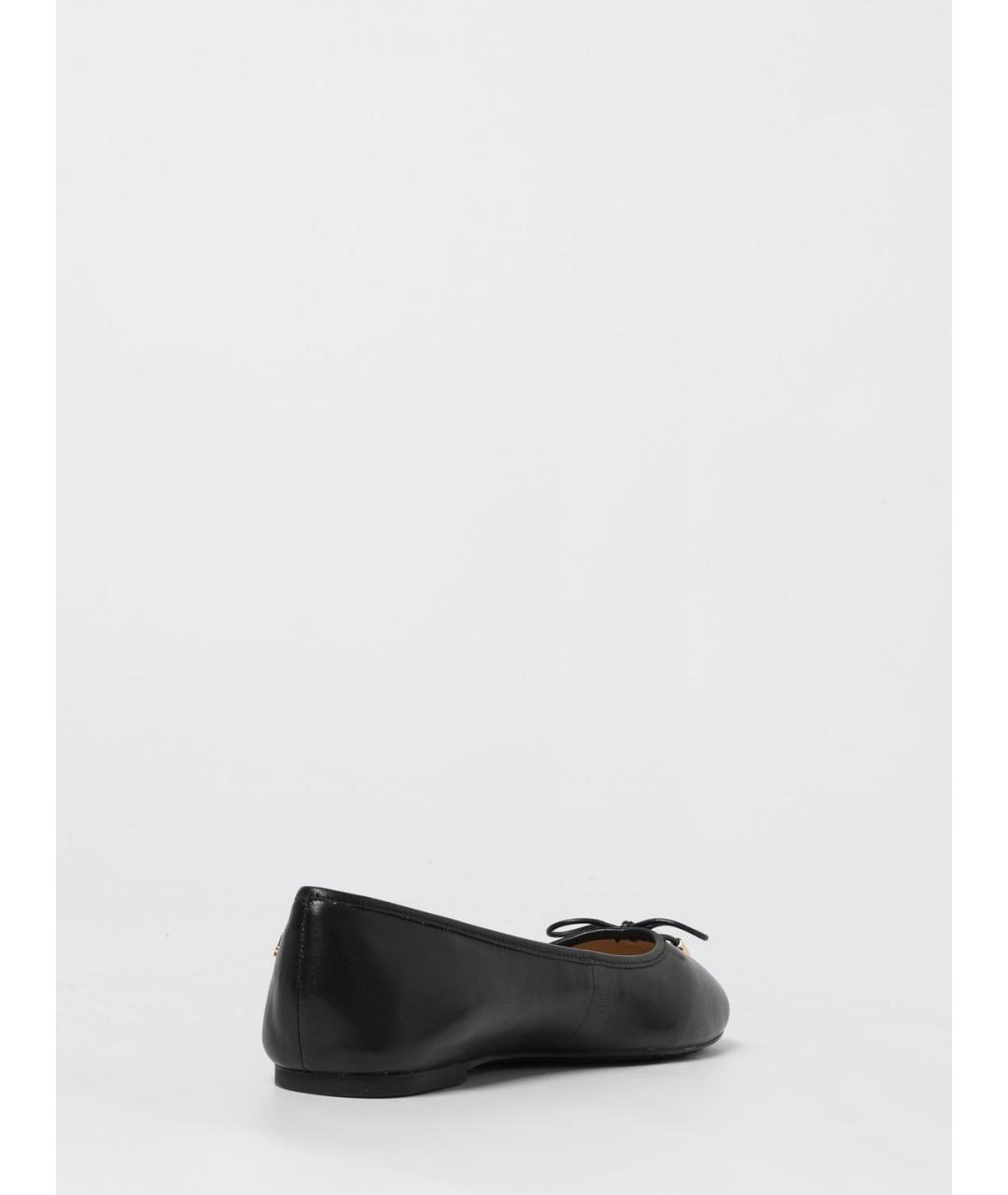 RALPH LAUREN Черные кожаные балетки, фото 3