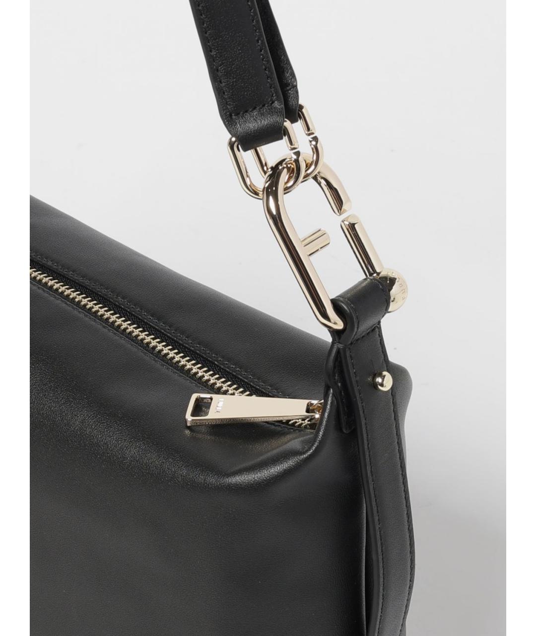 FURLA Черная кожаная сумка через плечо, фото 4