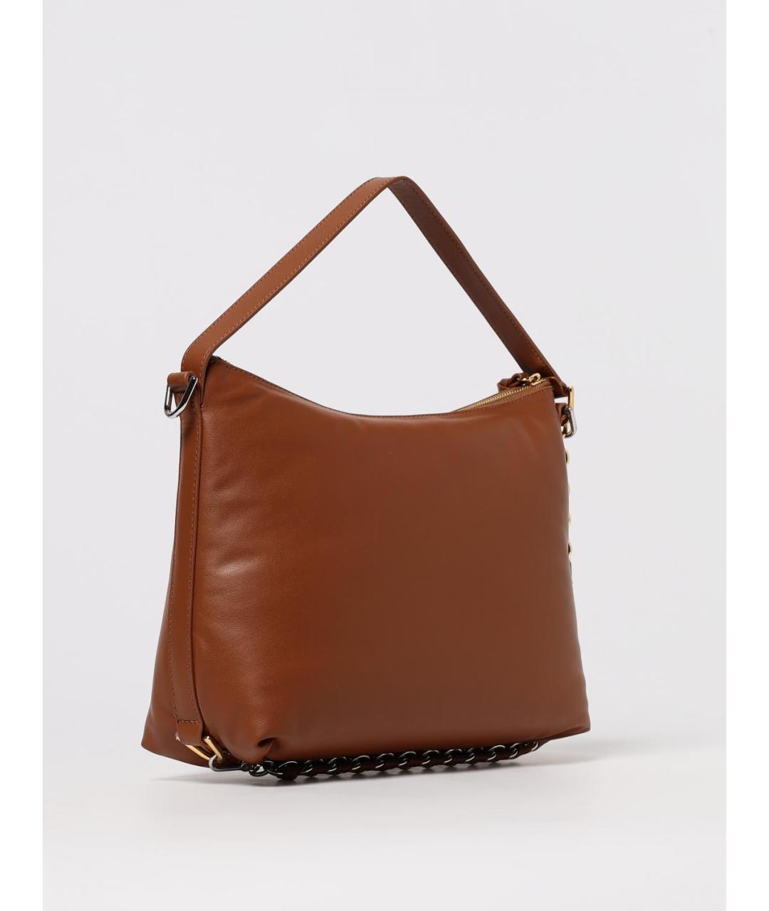 COCCINELLE Коричневая кожаная сумка через плечо, фото 2