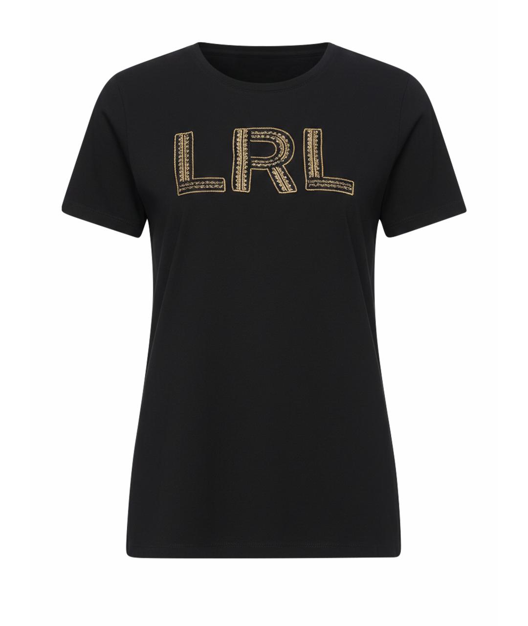 RALPH LAUREN Черная хлопковая футболка, фото 1