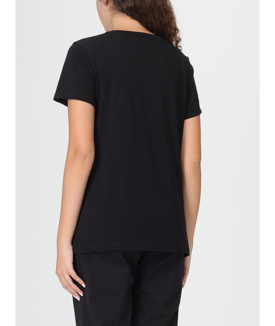 RALPH LAUREN Черная хлопковая футболка, фото 2
