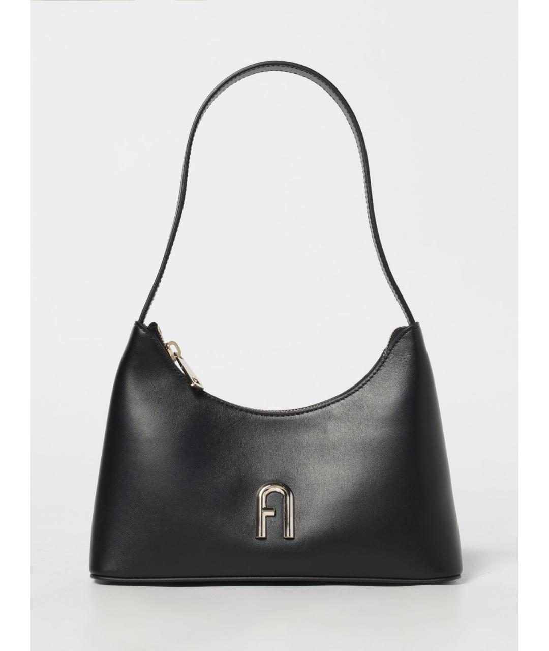 FURLA Черная кожаная сумка через плечо, фото 4