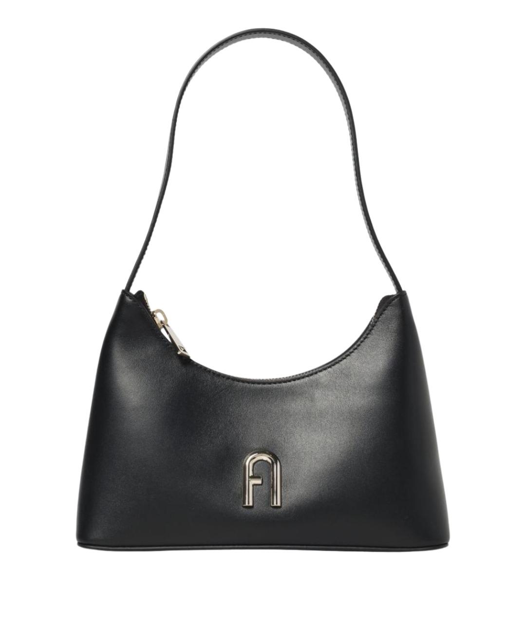 FURLA Черная кожаная сумка через плечо, фото 1