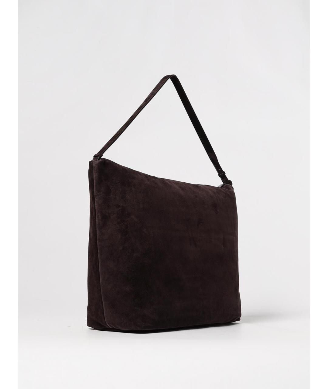 EMPORIO ARMANI Коричневая кожаная сумка через плечо, фото 2