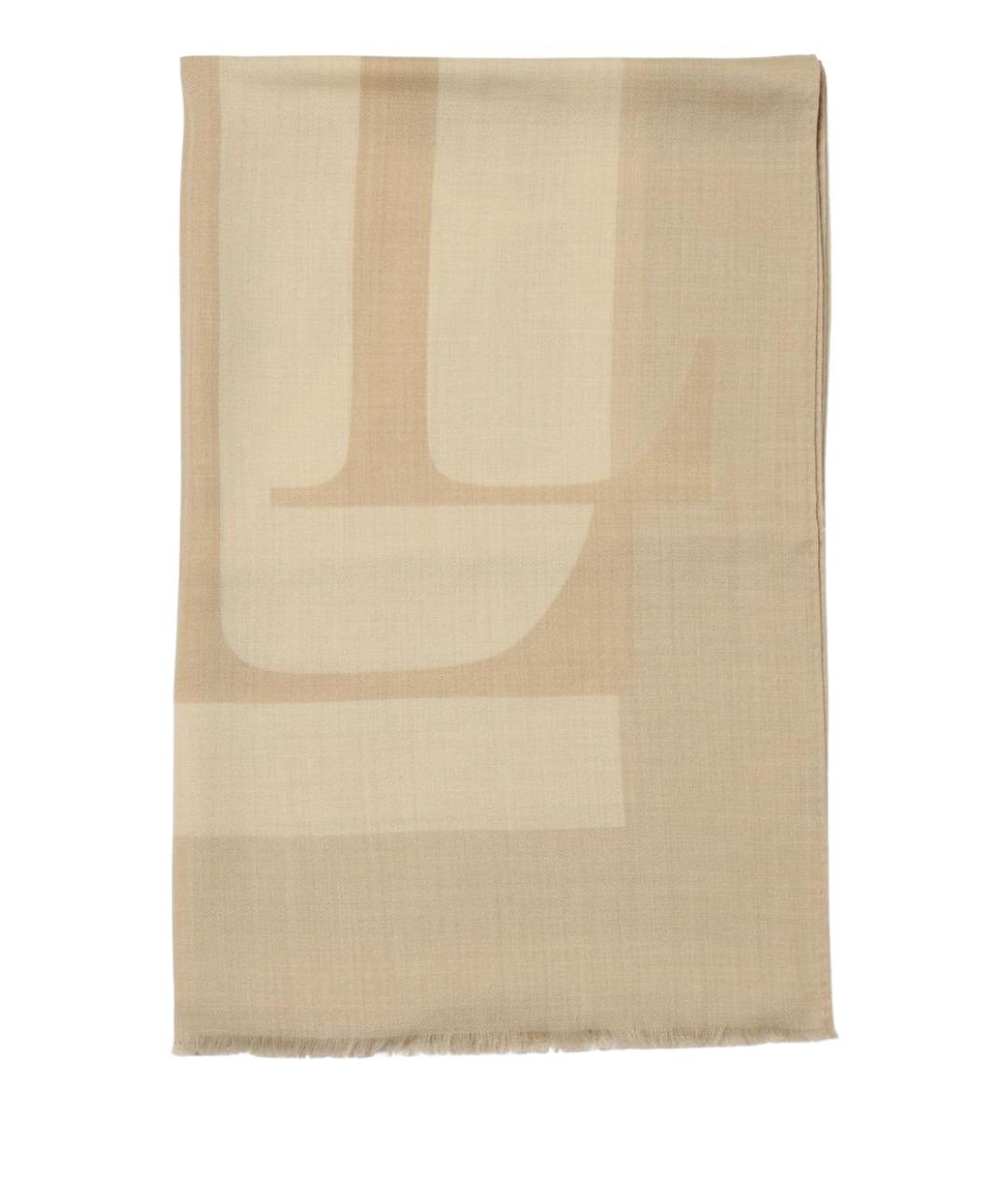 RALPH LAUREN Бежевый шерстяной шарф, фото 1