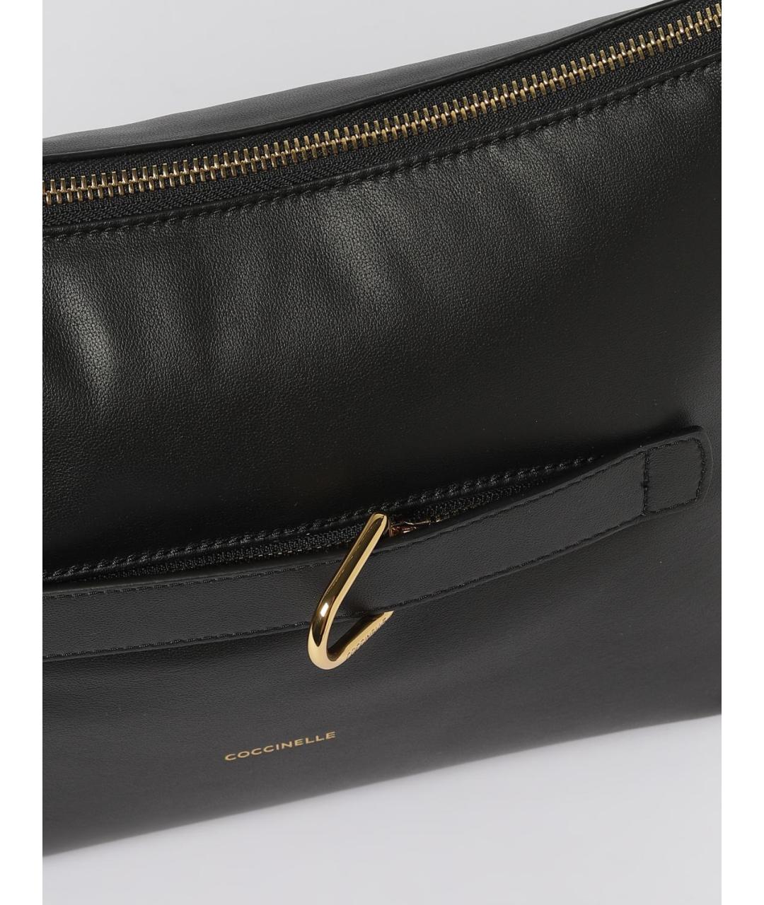COCCINELLE Черная кожаная сумка через плечо, фото 3