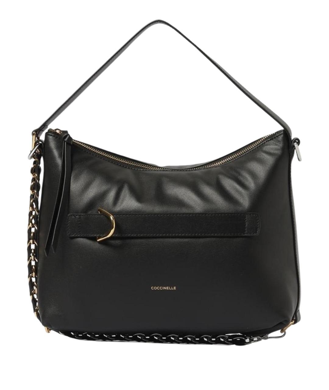 COCCINELLE Черная кожаная сумка через плечо, фото 1