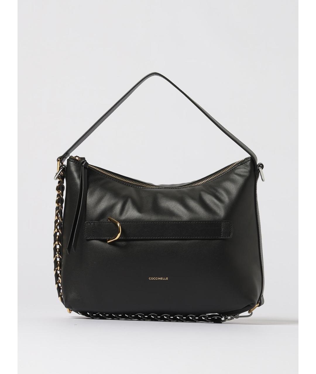 COCCINELLE Черная кожаная сумка через плечо, фото 4