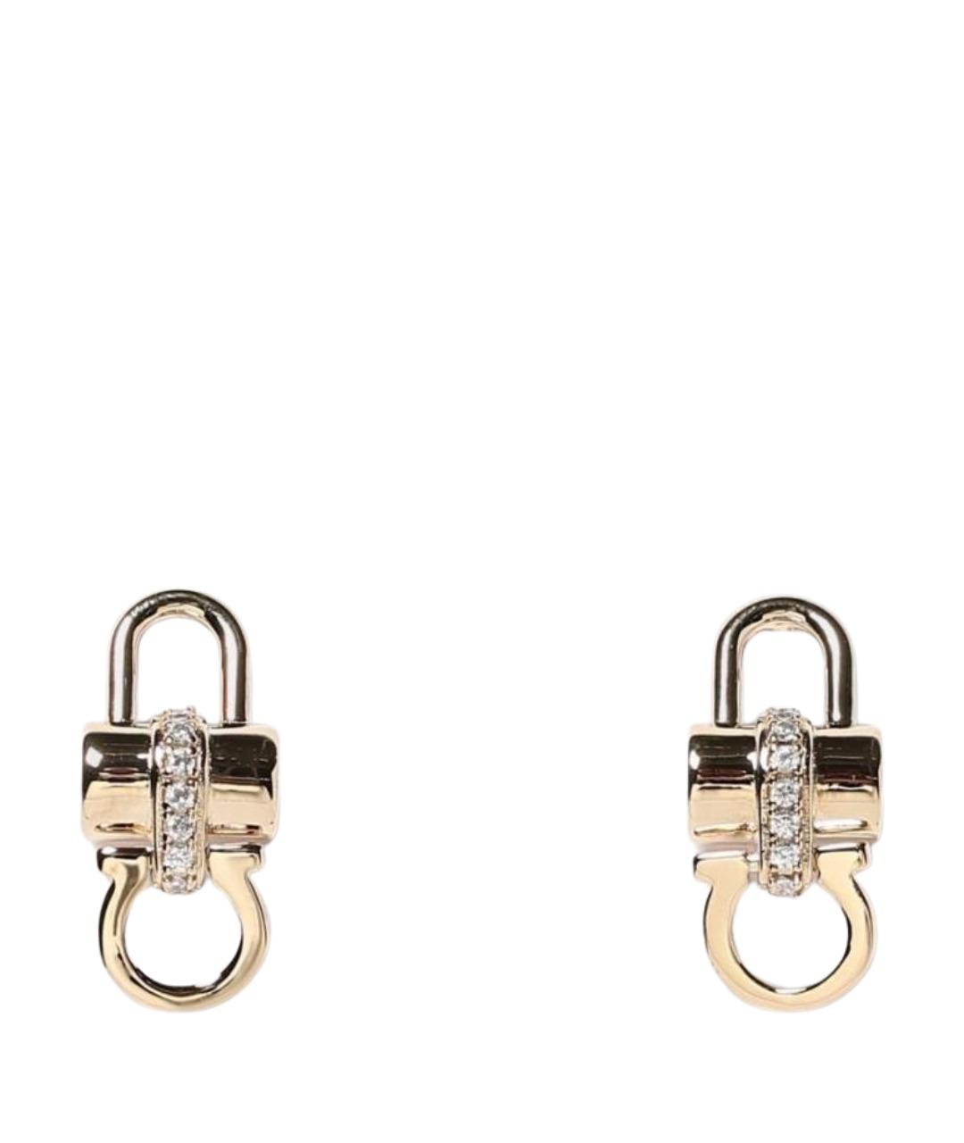 FERRAGAMO Золотые металлические серьги, фото 1