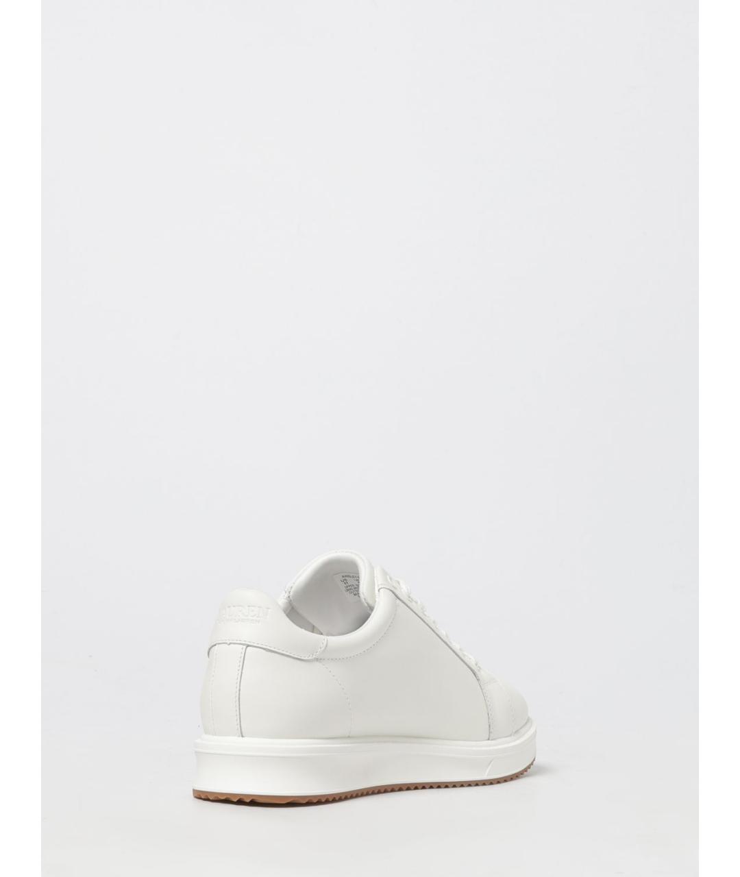 RALPH LAUREN Белые кожаные кроссовки, фото 3