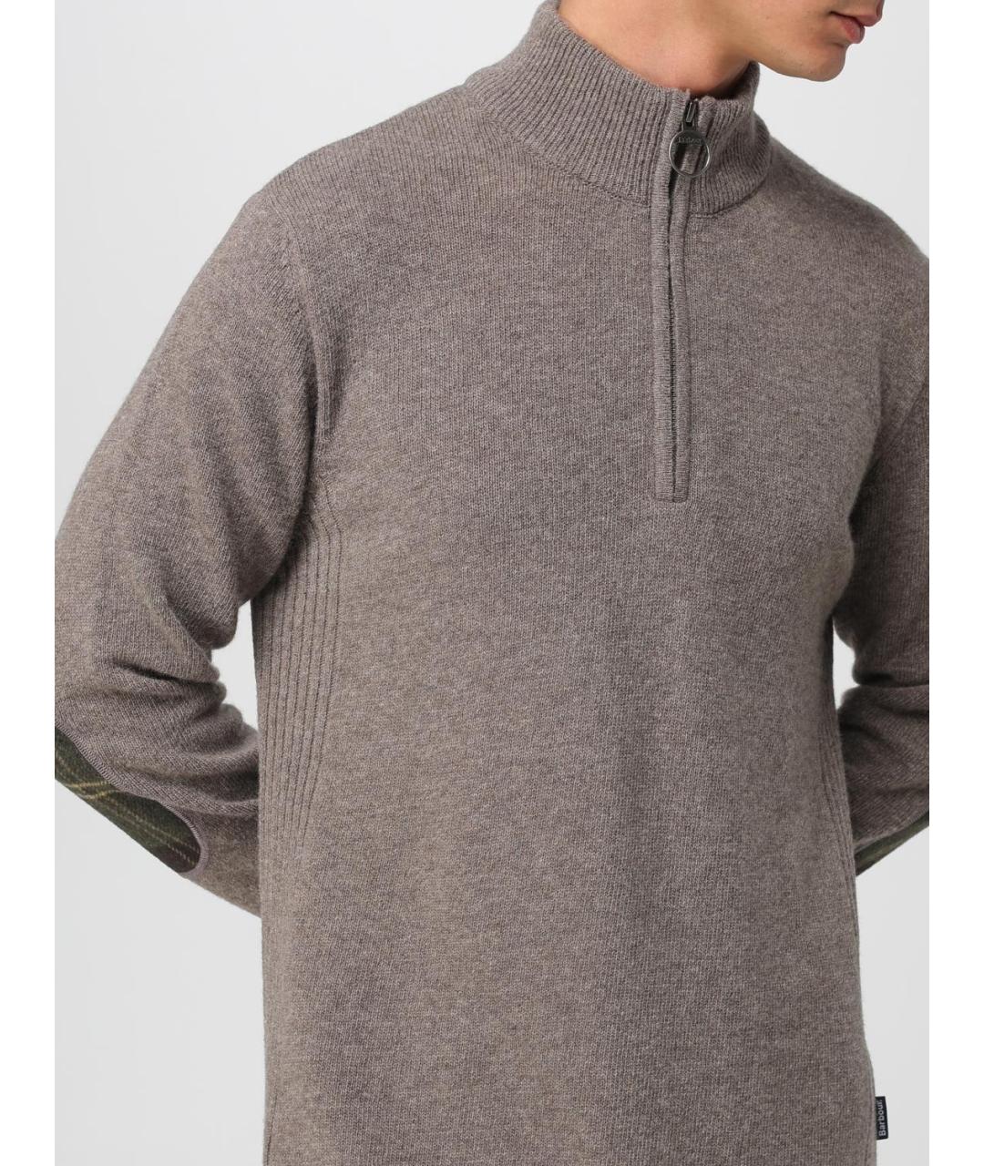 BARBOUR Серый шерстяной джемпер / свитер, фото 3