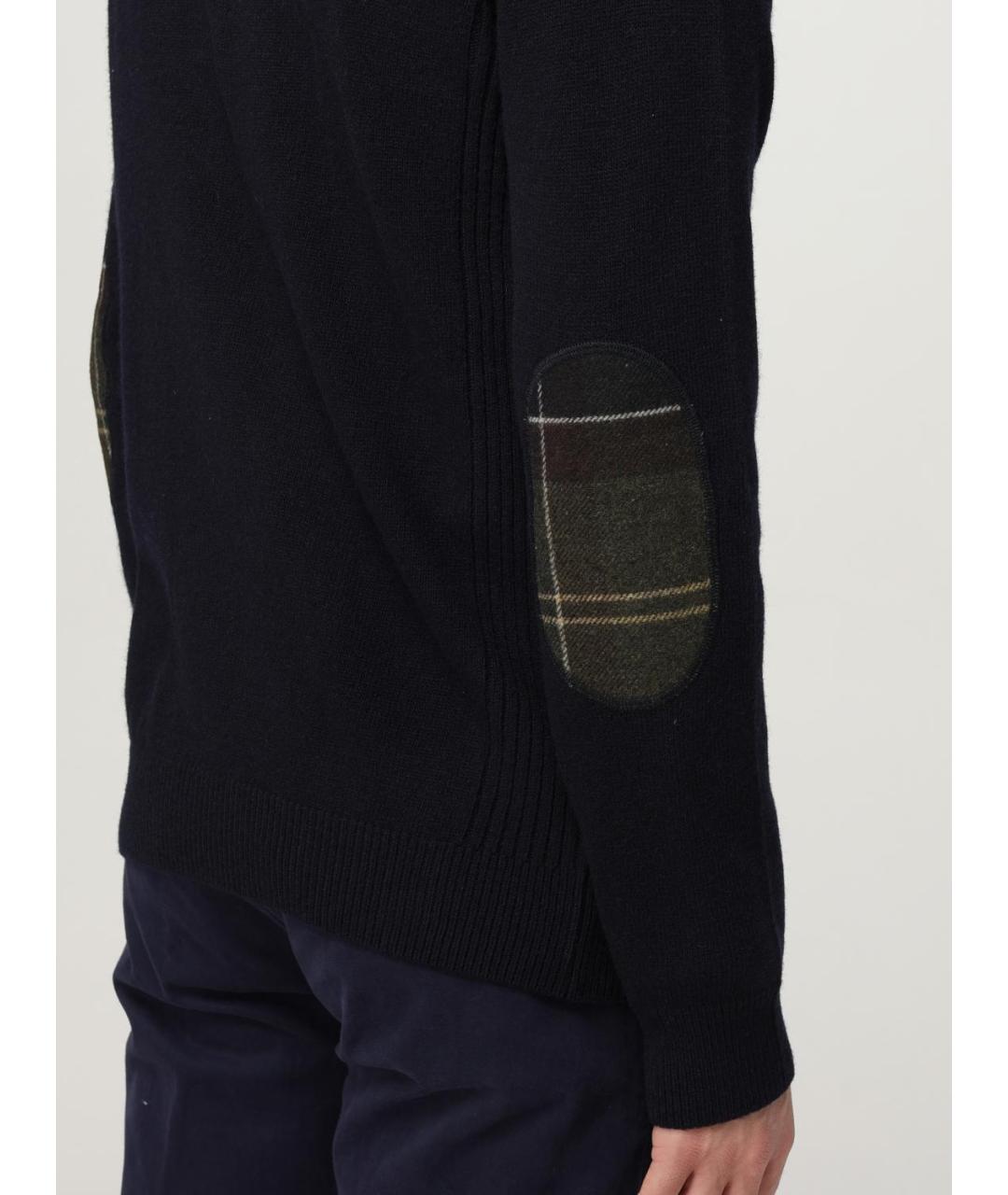 BARBOUR Темно-синий шерстяной джемпер / свитер, фото 3