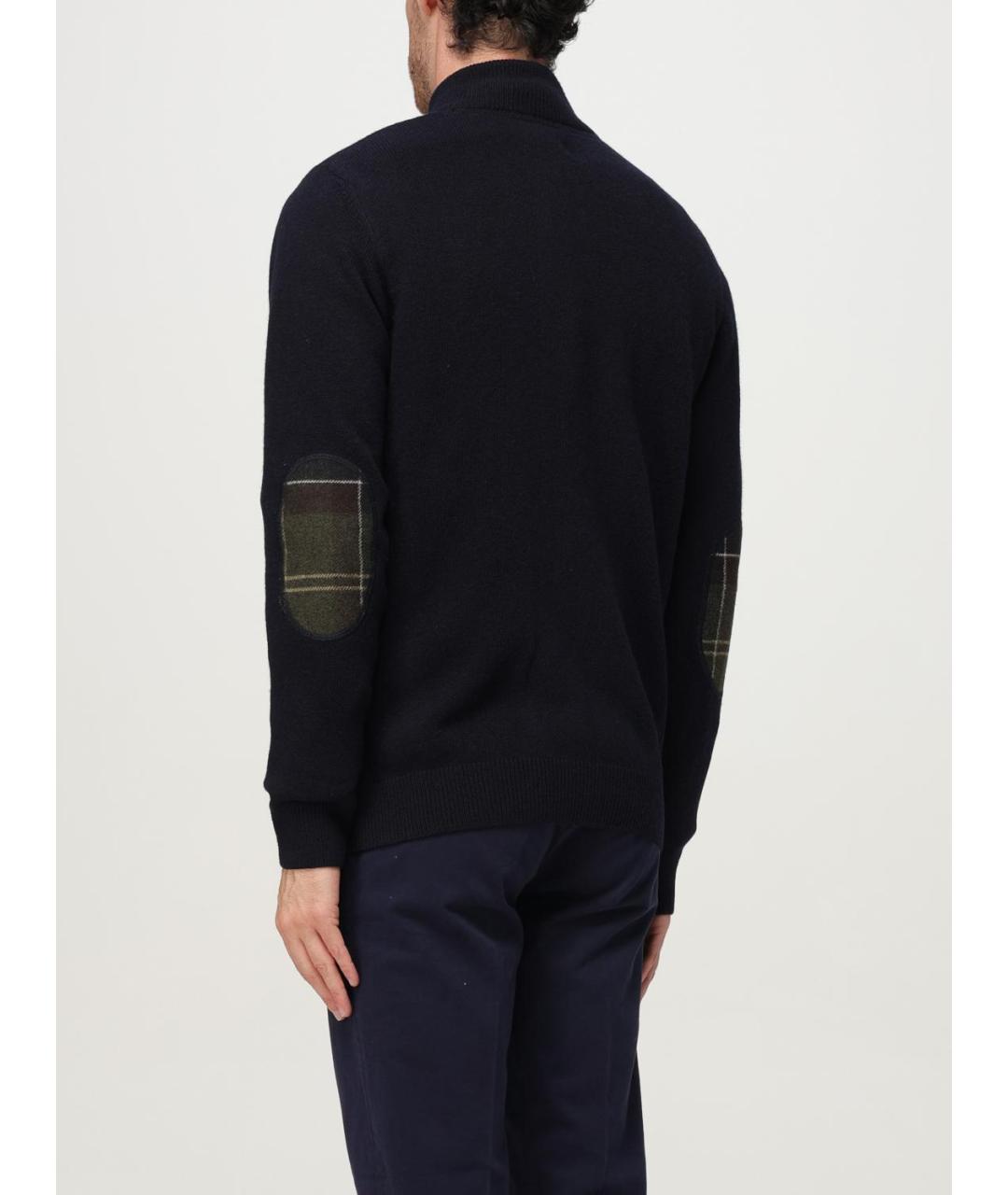 BARBOUR Темно-синий шерстяной джемпер / свитер, фото 2