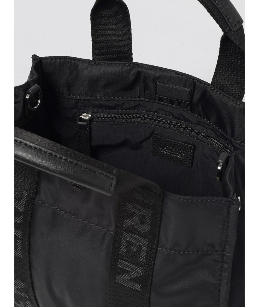 RALPH LAUREN Черная синтетическая сумка тоут, фото 3