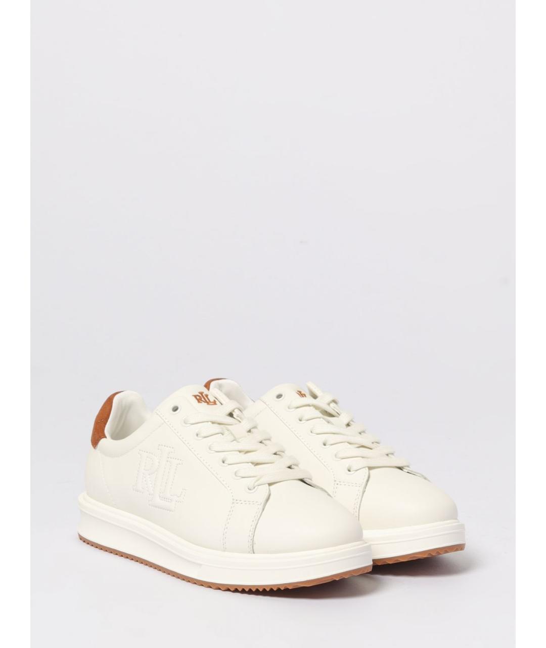 RALPH LAUREN Белые кожаные кеды, фото 2