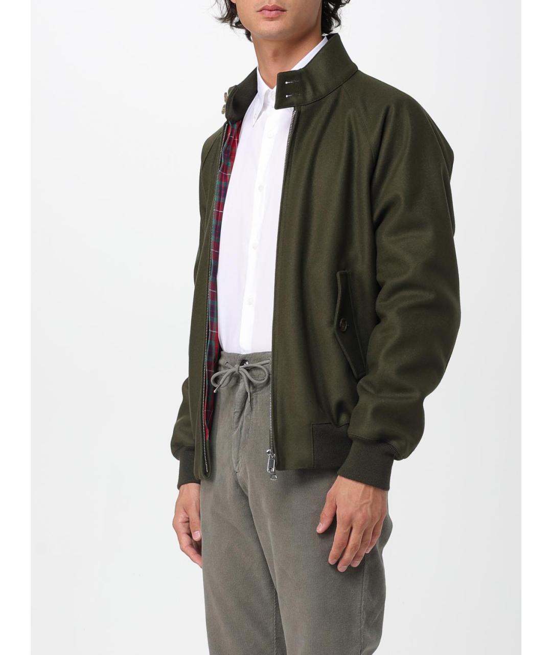 BARACUTA Зеленая шерстяная куртка, фото 4
