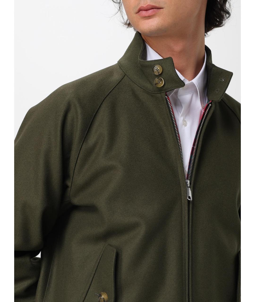 BARACUTA Зеленая шерстяная куртка, фото 5