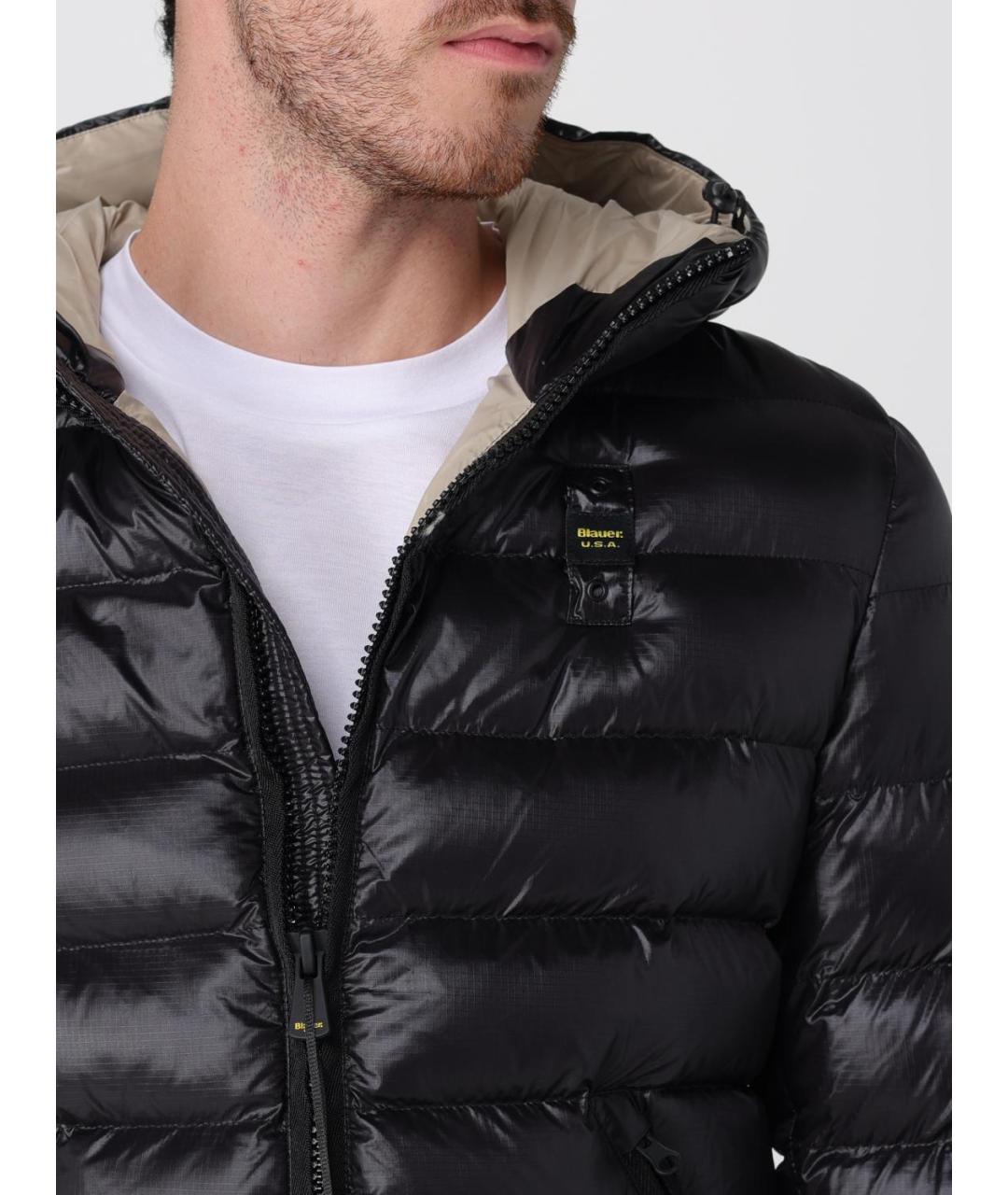 BLAUER Черная полиэстеровая куртка, фото 4