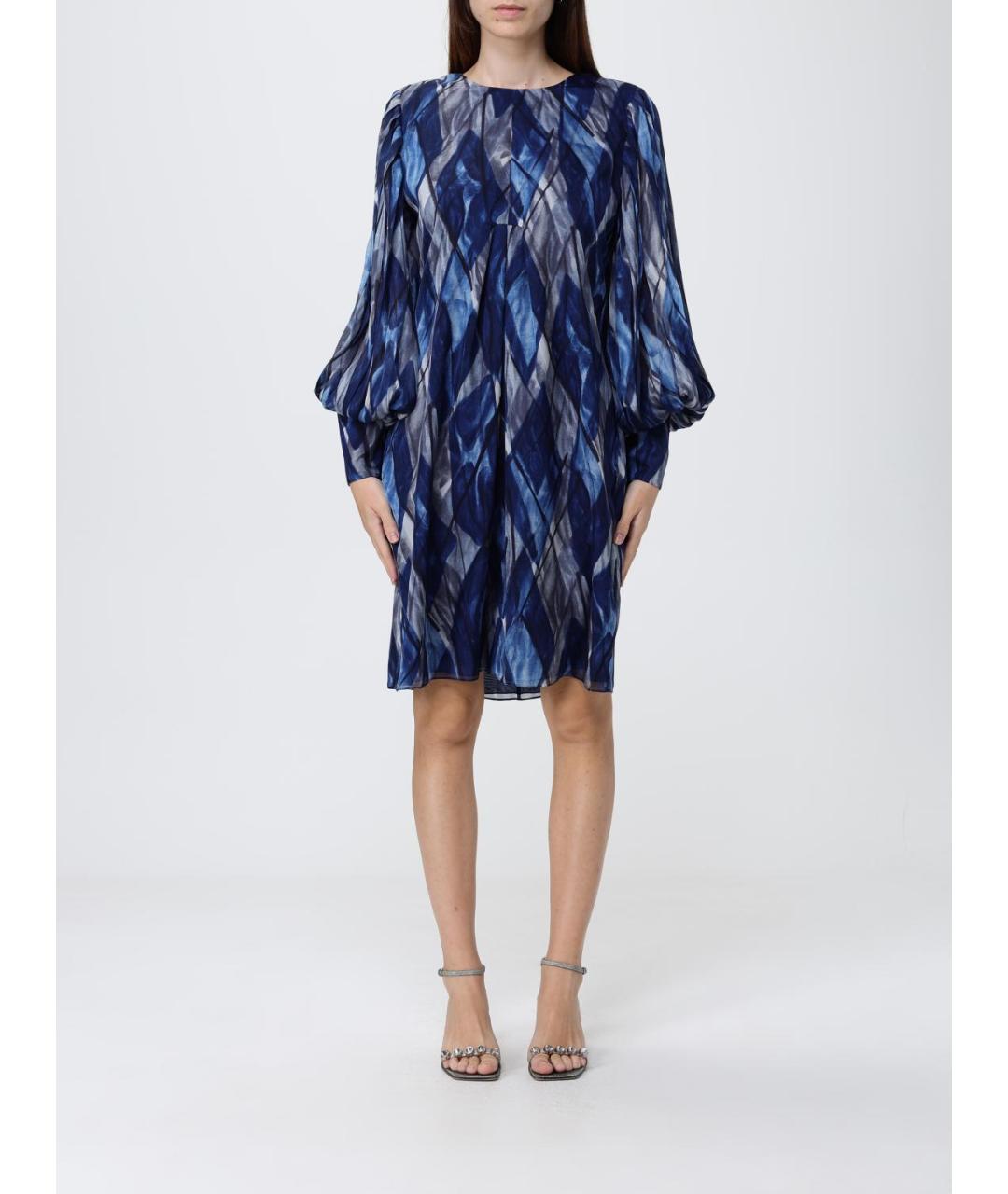 EMPORIO ARMANI Мульти шелковое повседневное платье, фото 2