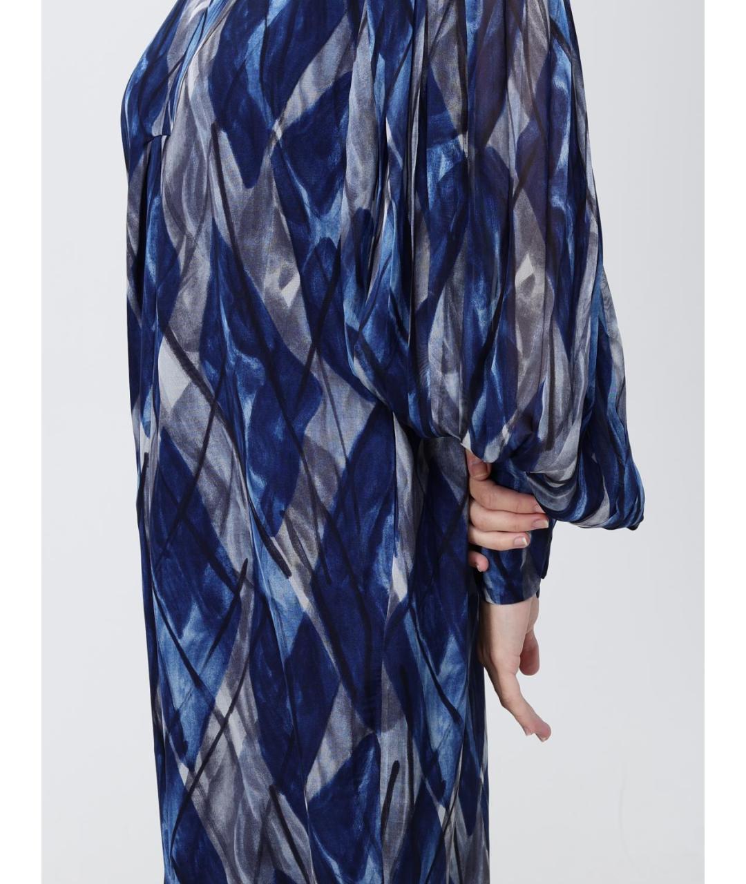 EMPORIO ARMANI Мульти шелковое повседневное платье, фото 4