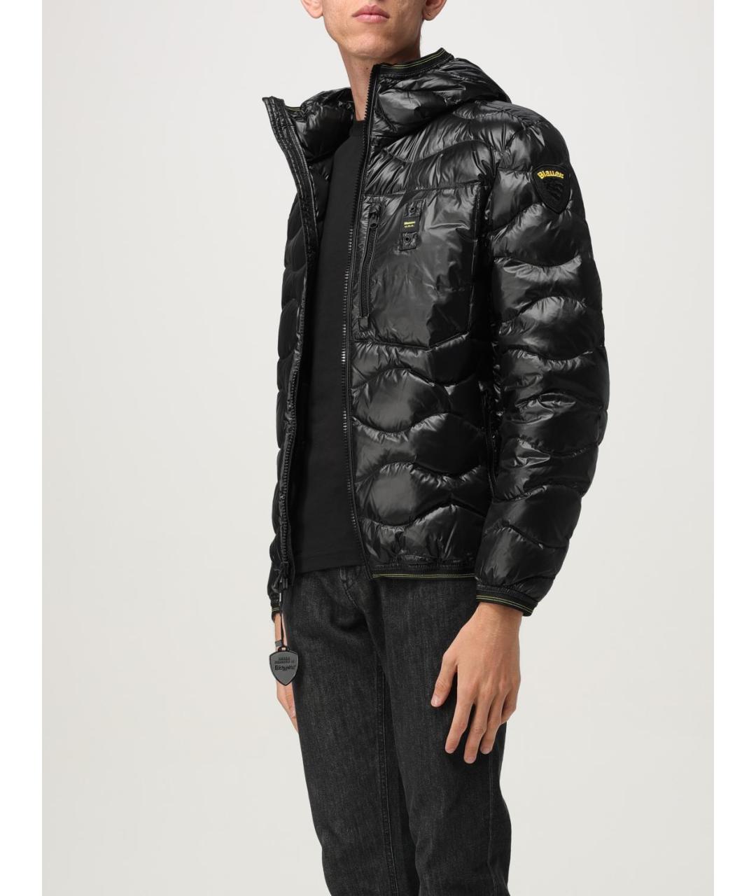 BLAUER Черный полиамидовый пуховик, фото 3