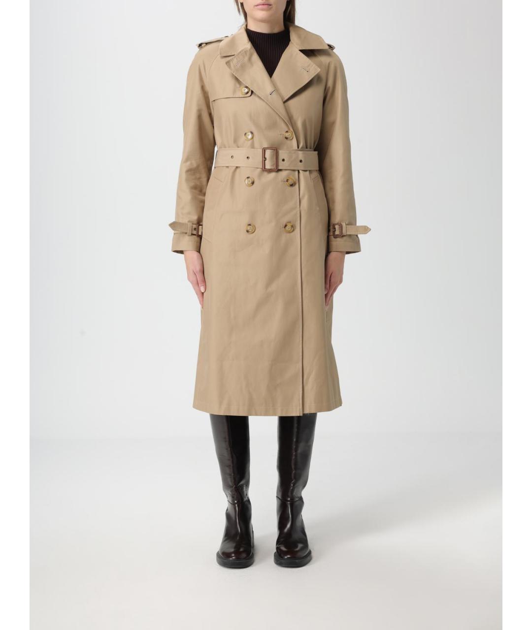 RALPH LAUREN Бежевый хлопковый тренч/плащ, фото 2