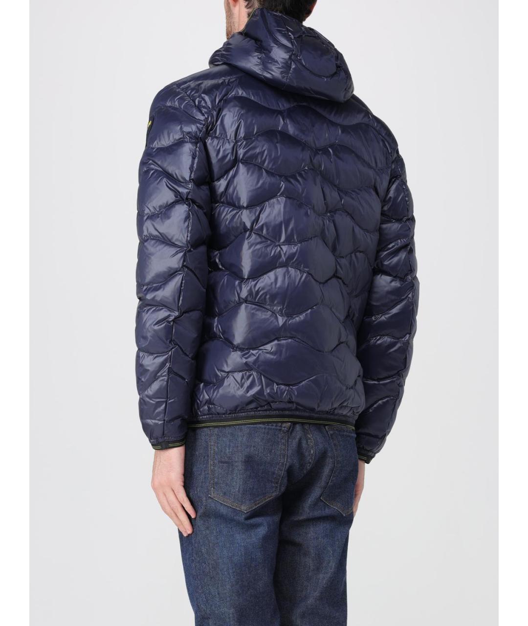 BLAUER Синяя полиэстеровая куртка, фото 3