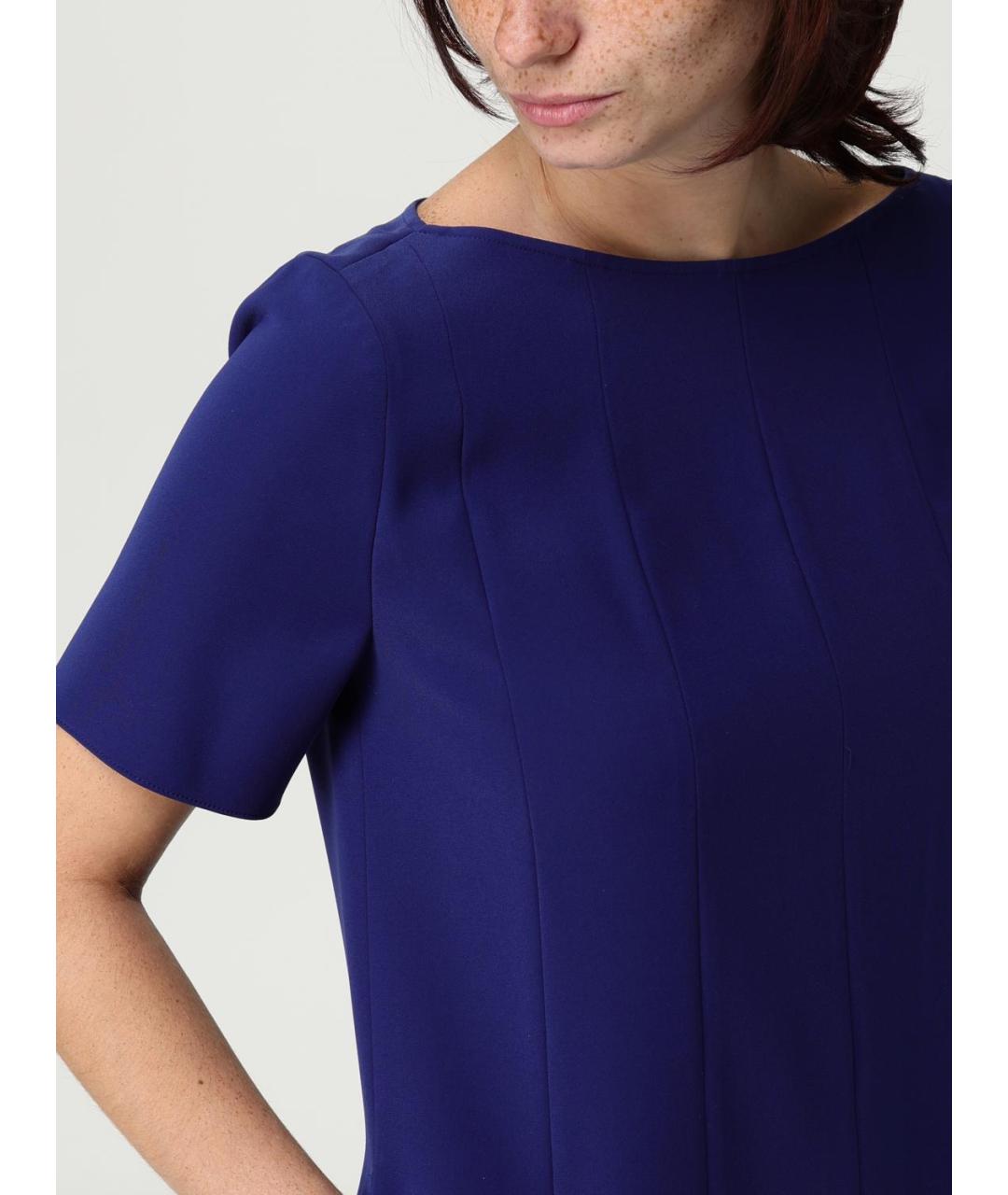 EMPORIO ARMANI Синее полиэстеровое повседневное платье, фото 3