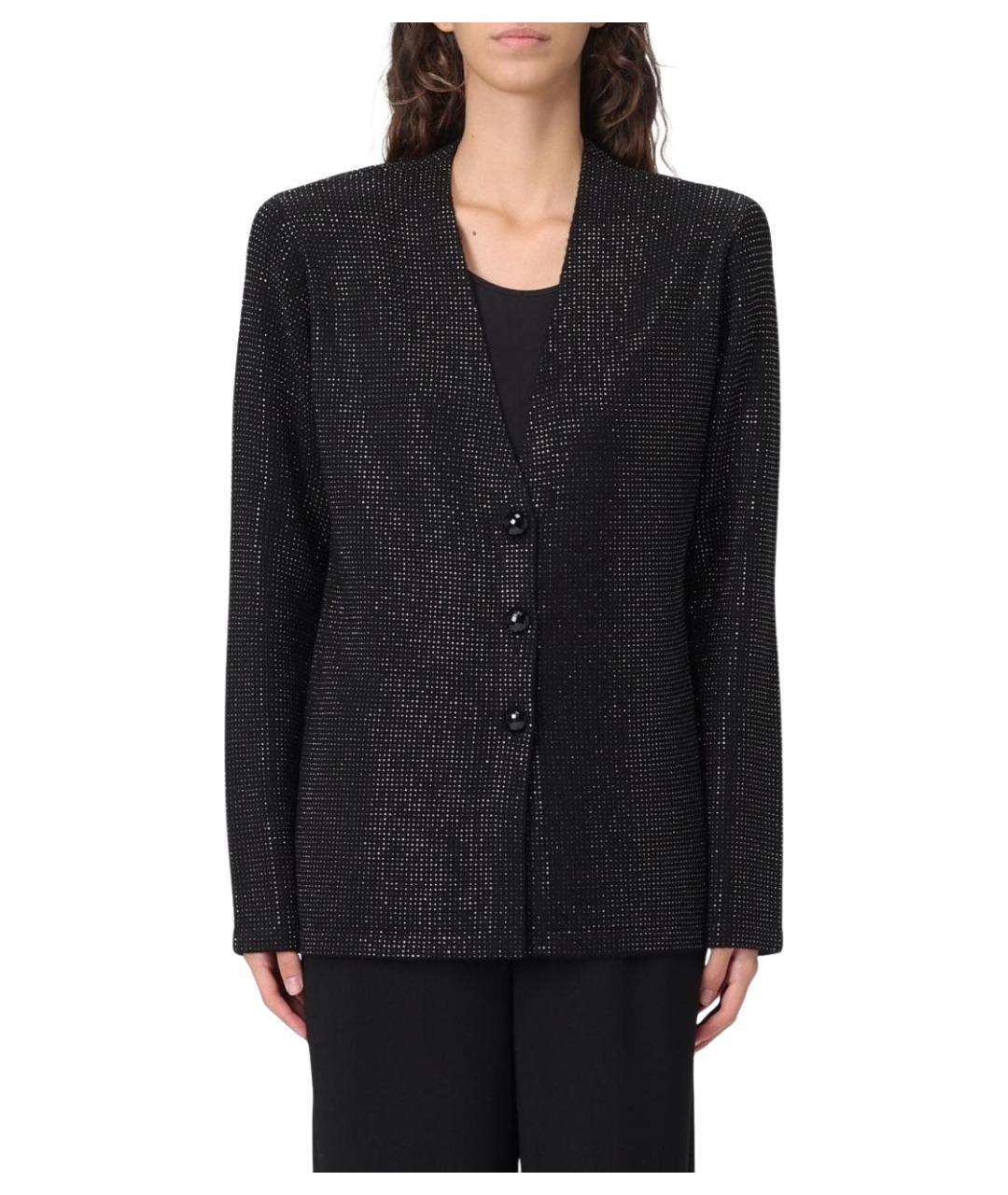 EMPORIO ARMANI Черный шерстяной жакет/пиджак, фото 1