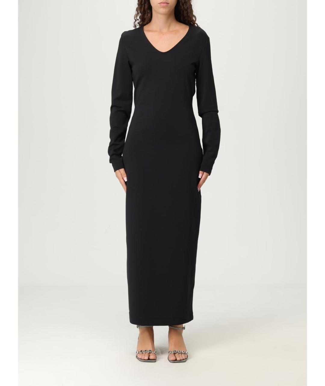 EMPORIO ARMANI Черное полиамидовое вечернее платье, фото 4