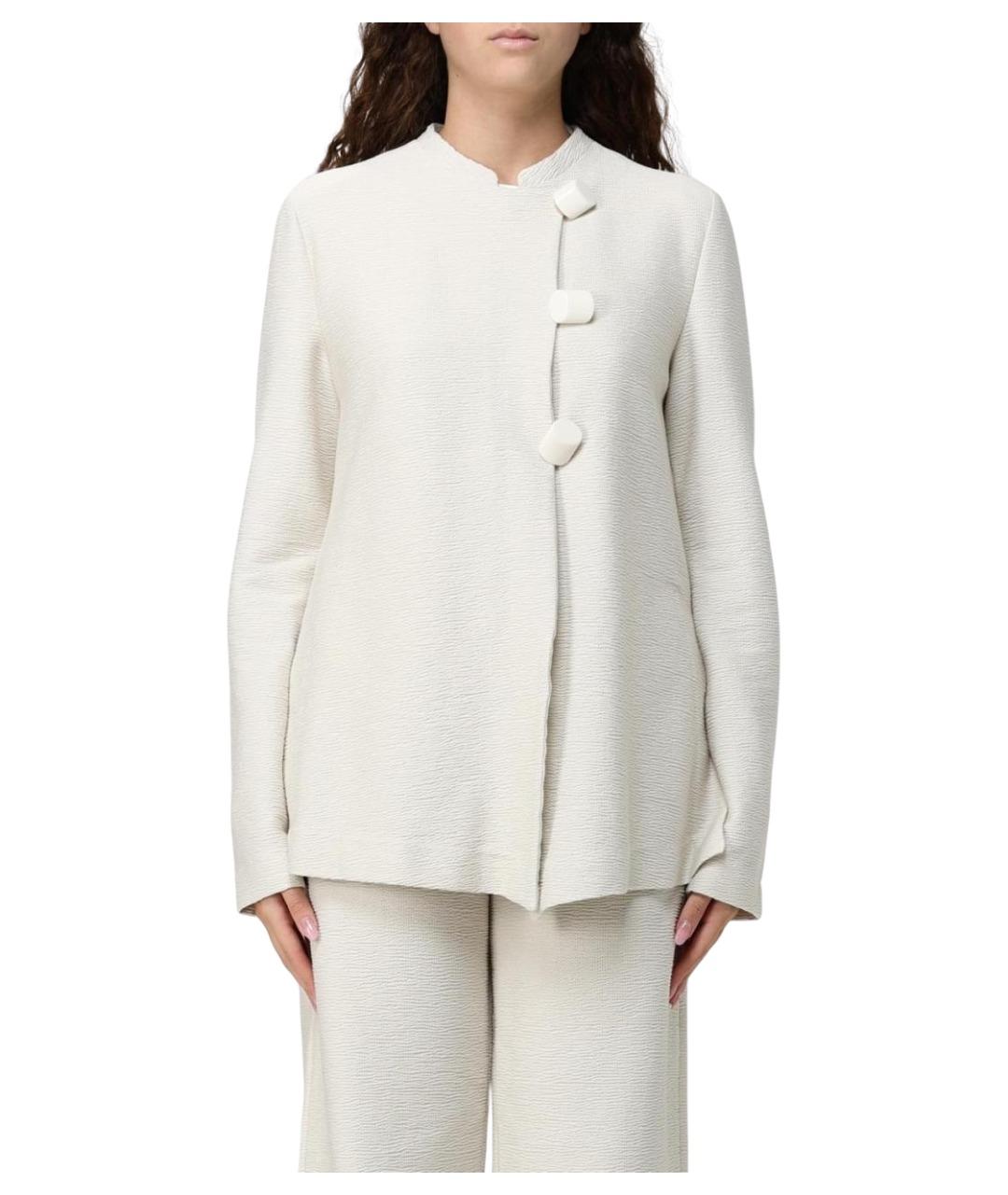 EMPORIO ARMANI Бежевый хлопковый жакет/пиджак, фото 1