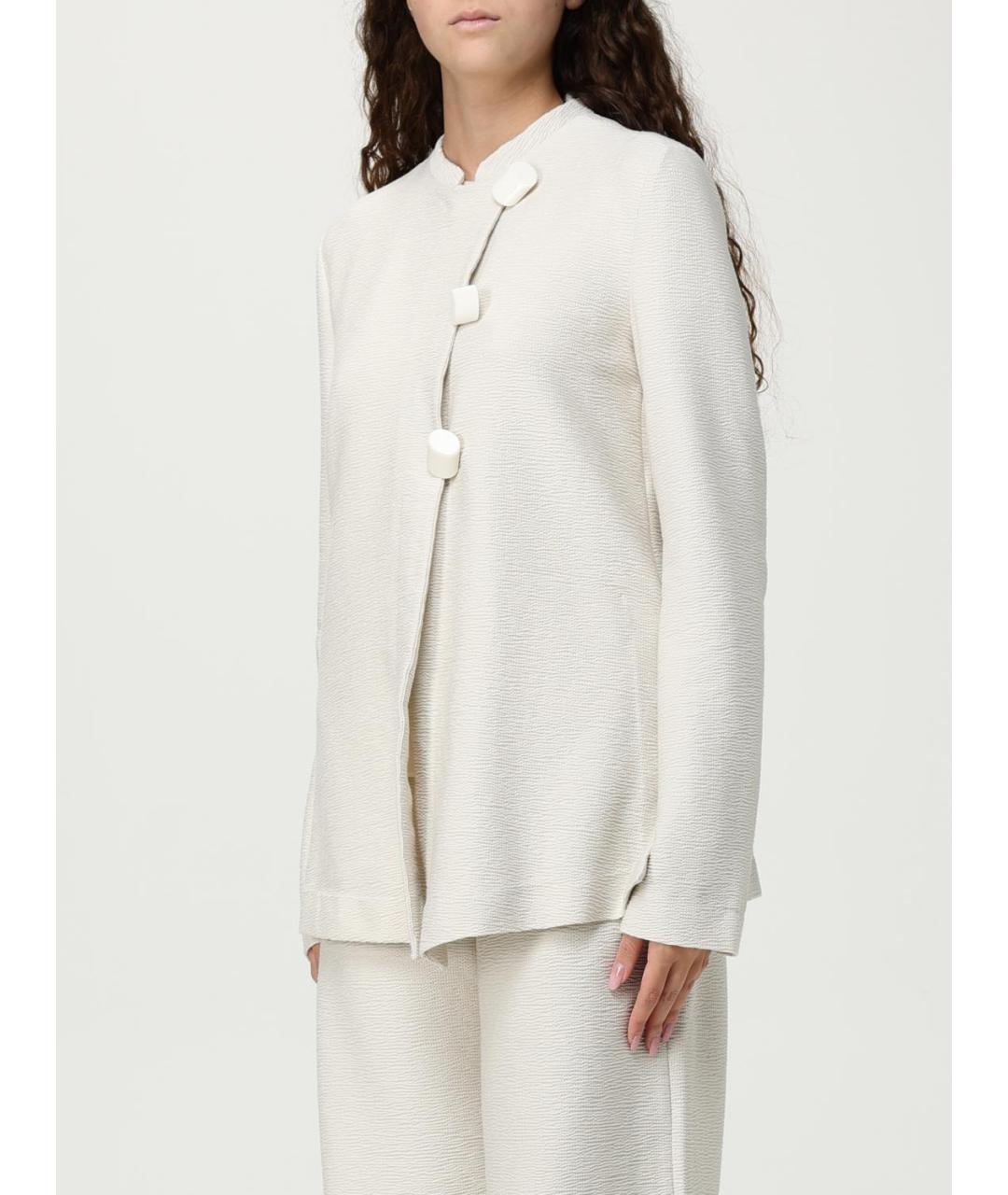 EMPORIO ARMANI Бежевый хлопковый жакет/пиджак, фото 4