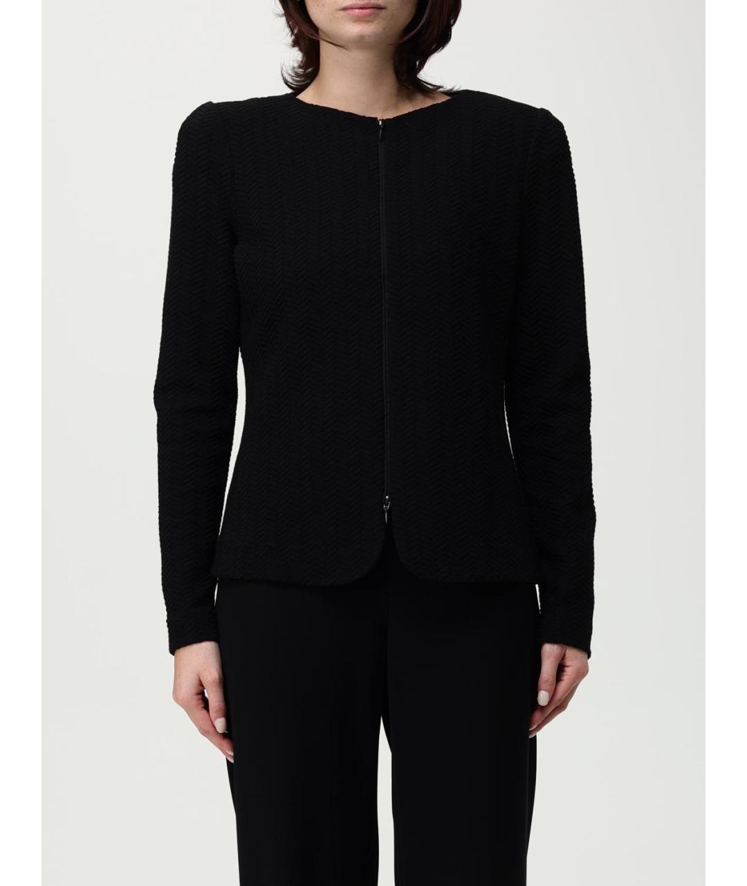 EMPORIO ARMANI Черный хлопковый жакет/пиджак, фото 2