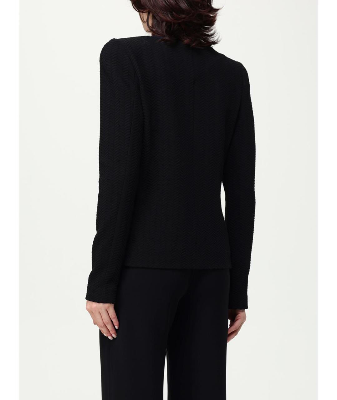 EMPORIO ARMANI Черный хлопковый жакет/пиджак, фото 4
