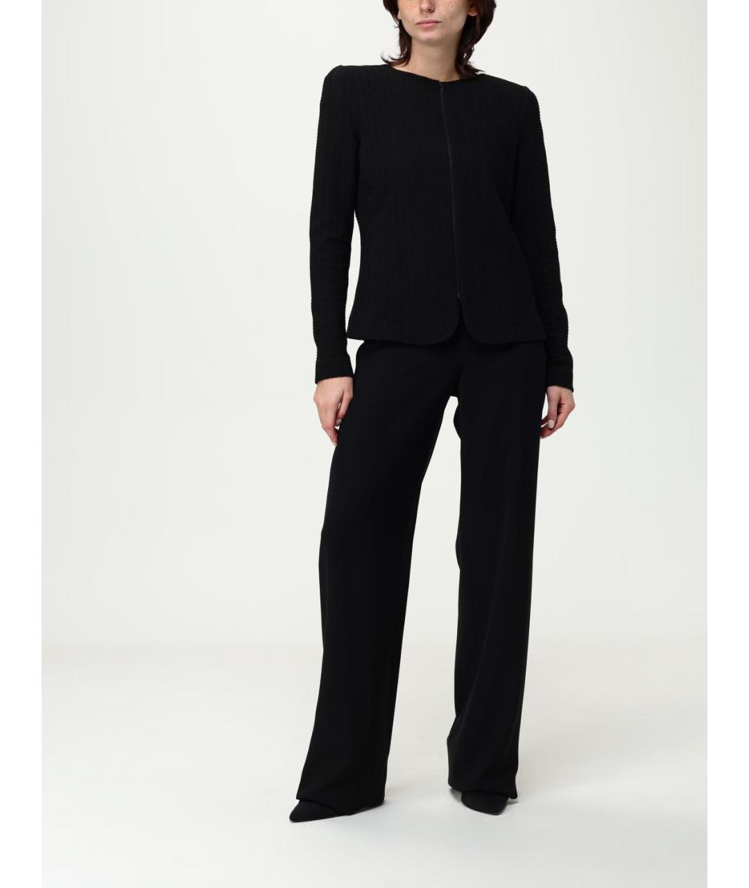 EMPORIO ARMANI Черный хлопковый жакет/пиджак, фото 3